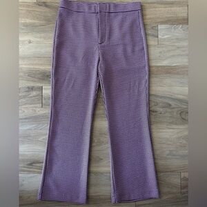 Zara Womens Houndstooth Mini Flare Pants